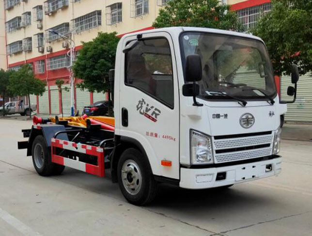 解放國(guó)六車廂可卸式垃圾車